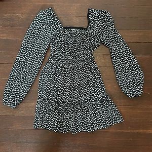 Misguided black floral dress